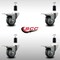 Service Caster 3'' SS Thermoplastic Rubber Swivel 1-3/8'' Expanding Stem Caster Set Total Lock Brake, 4PK SCC-SSEXTTL20S314-TPRB-138-4 - alternate 3